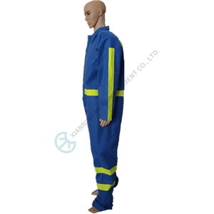 Navy blue SMS nonwoven coverall with reflective stripes Coverall with reflective stripes