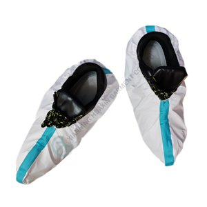 TSC taped seam TYPE4 microporous shoe cover with PVC anti-slip sole non-woven shoe cover