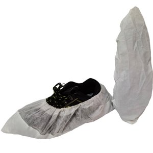 White machine made PP+CPE shoe cover anti-slip PP+CPE shoe cover