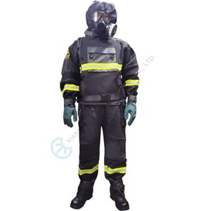 Split nuclear radiation protective clothing Nuclear radiation clothing