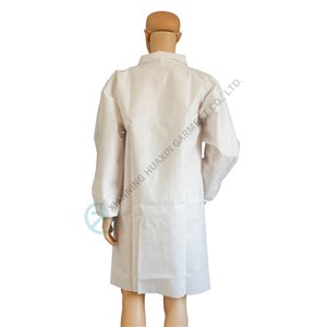 Disposable nonwoven TYPE6 SMS Labcoats With Knitted Cuff labcoats for hospital