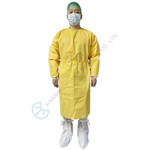 Disposable isolation surgical PPE equipment yellow patient gown PPE equipment