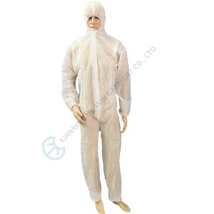 Disposable PP Nonwoven Coverall Integrated Booties PP Nonwoven Coverall