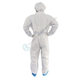Disposable PP Coverall Dust Resistant Shirt Collar Lightweight Coverall with Shirt Style Collar