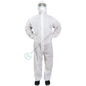 Disposable SMS Coverall with Hood for Dust and Particulate Protection Disposable SMS coverall