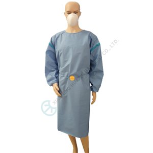 AAMI PB 70 level 2 disposable PP filmed PE isolation gown disposable gown