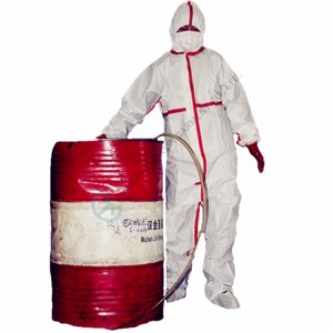 Disposable TYPE4B coverall sealed seam red taped seam with boots TYPE 4B coverall