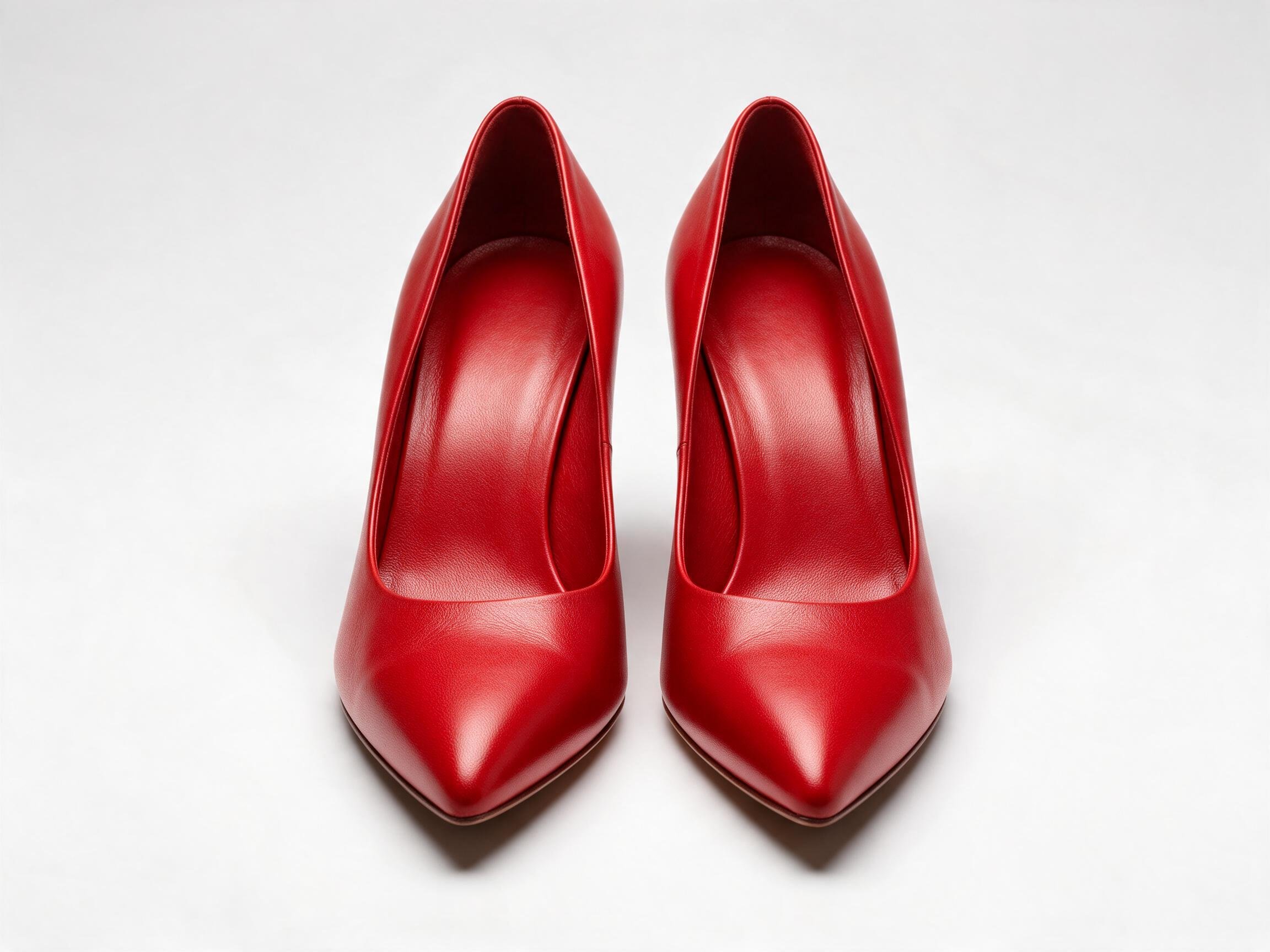 Red Leather Classic Pumps heels