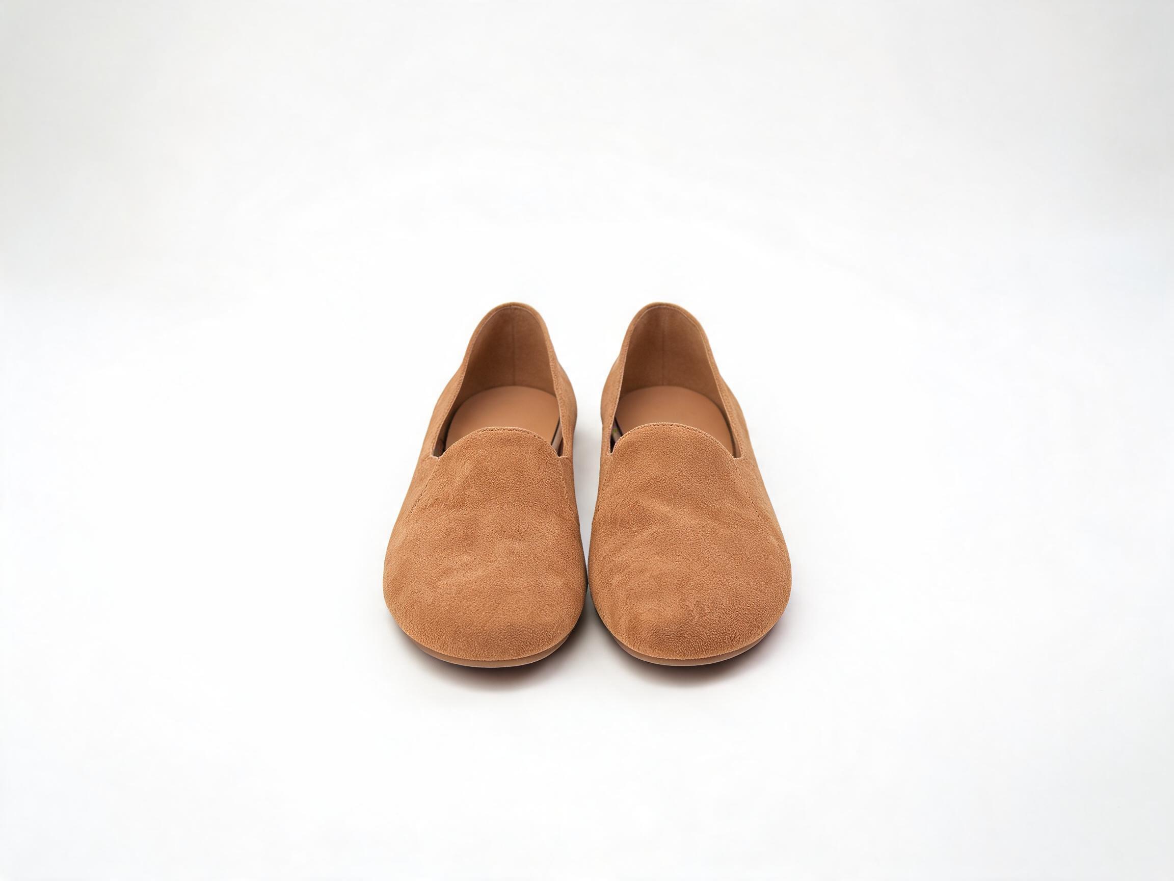Tan Suede Slip-On Flats flats