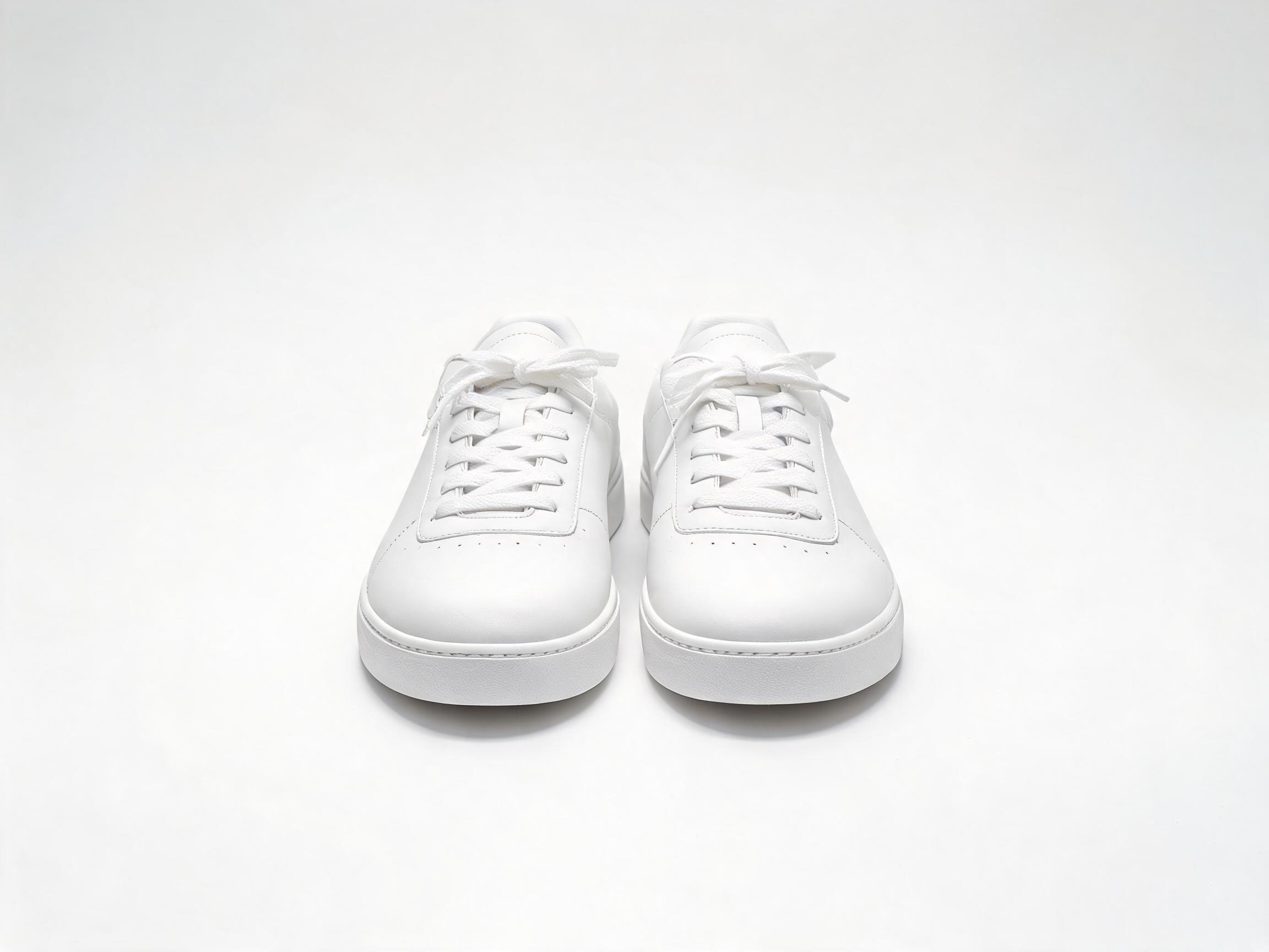 White Leather Low-Top Sneakers sneakers