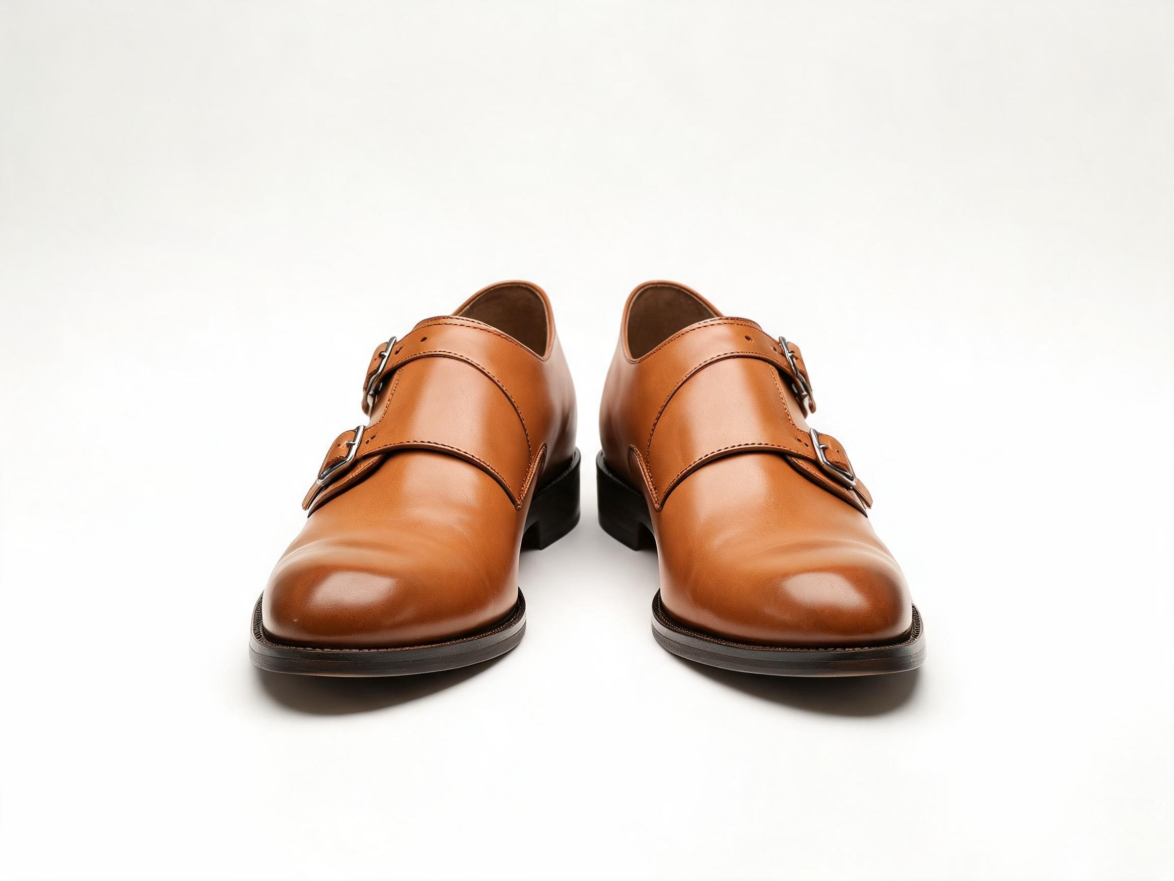 Tan Double Monk Strap Shoes monk-strap