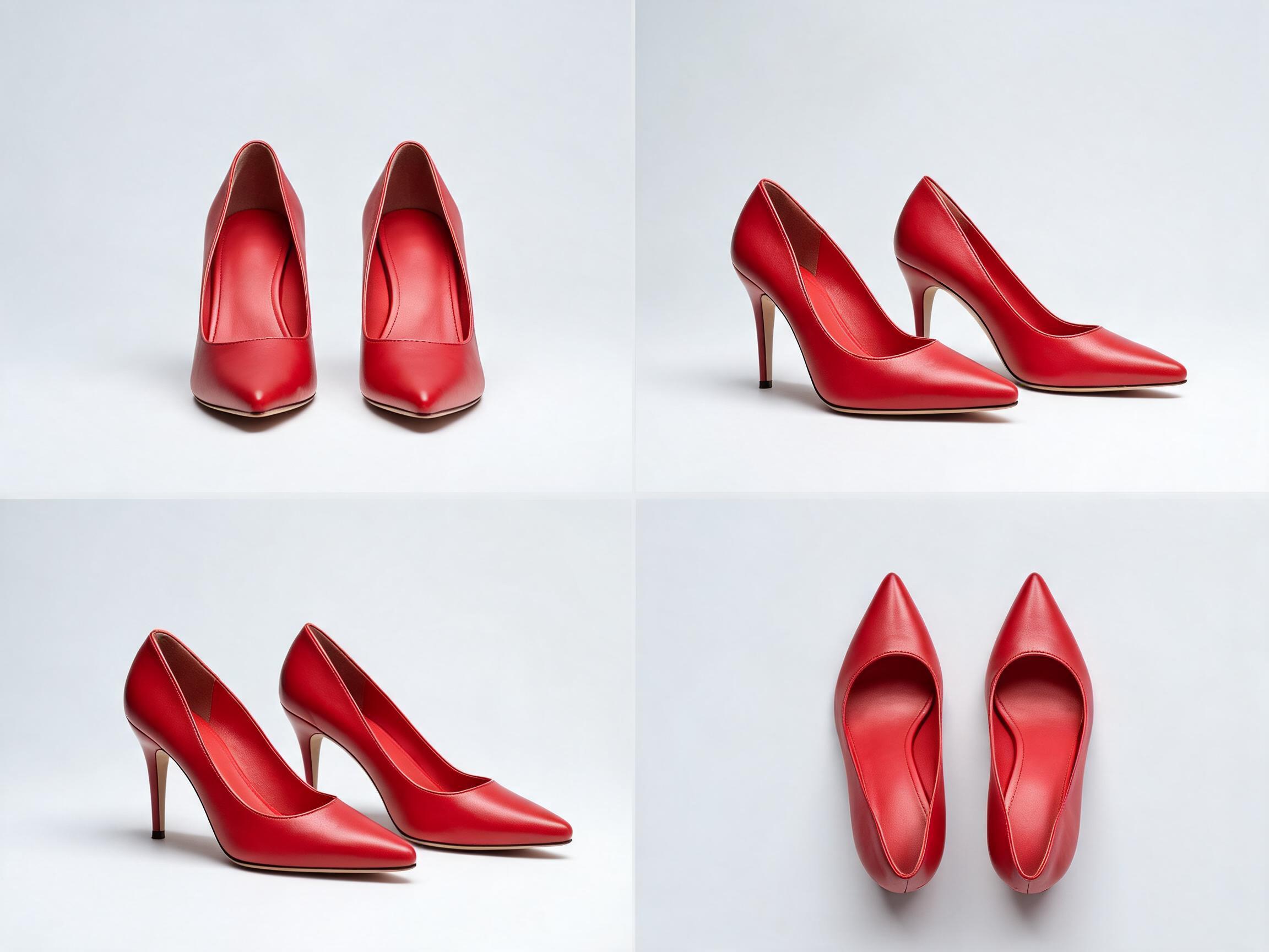Red Leather Classic Pumps women