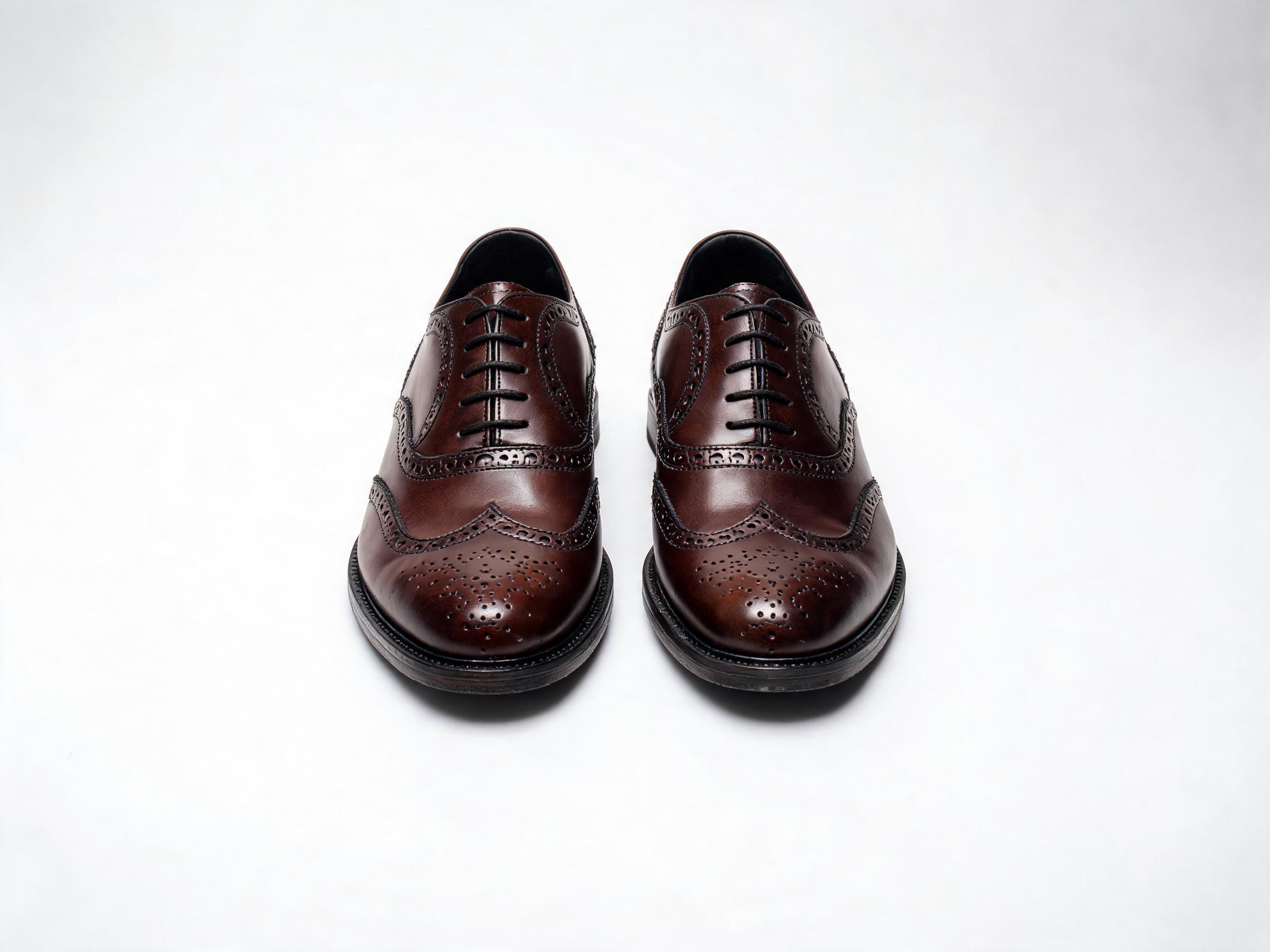 Dark Brown Full Brogue Shoes brogue
