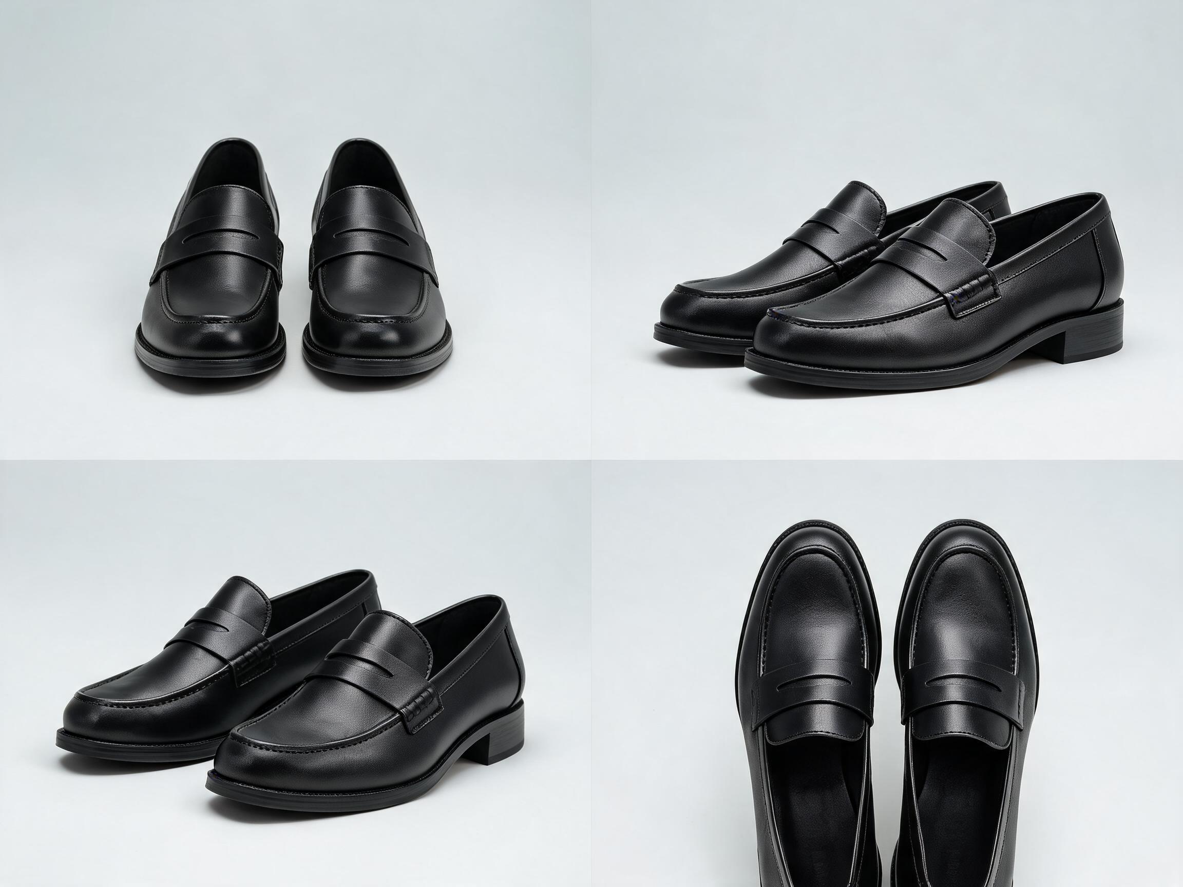 Black Leather Loafers women