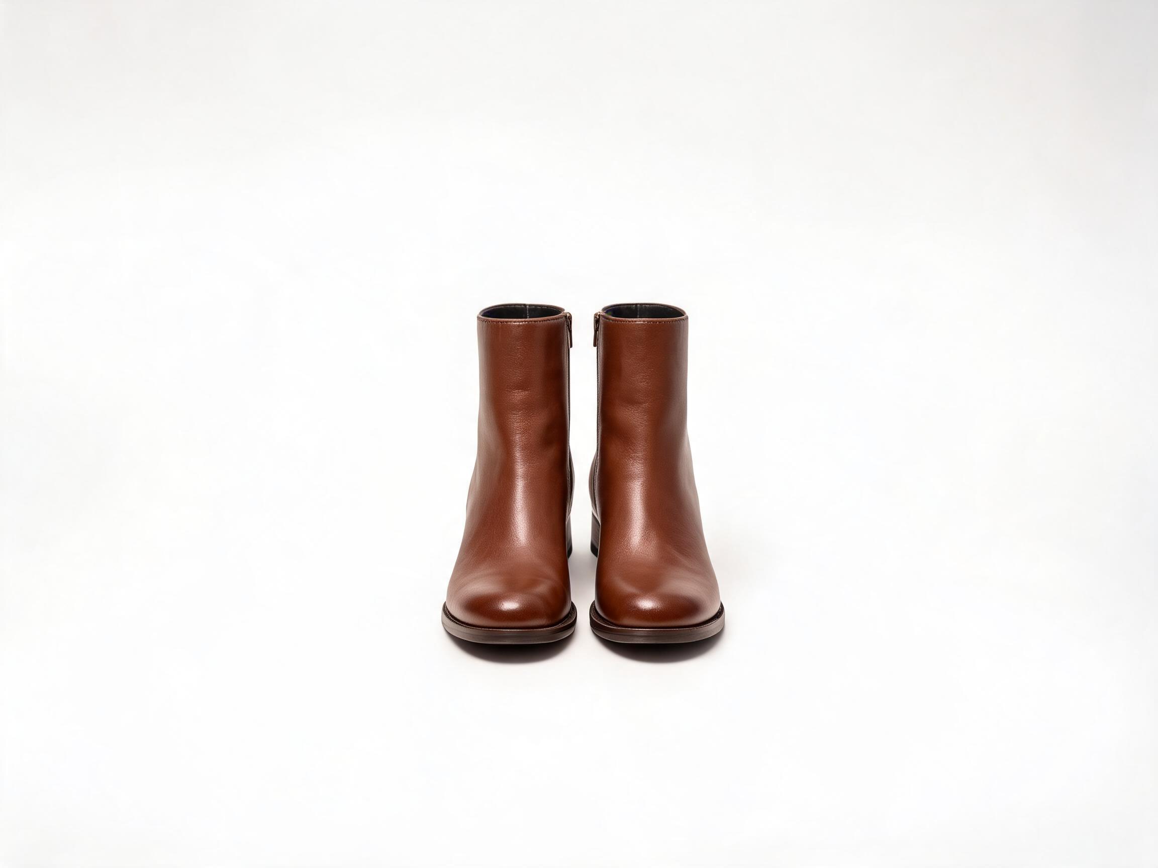 Brown Leather Ankle Boots leather